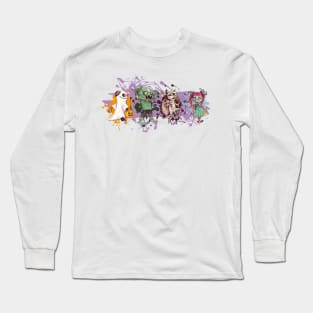 Watercolor Halloween Trick or Treaters Long Sleeve T-Shirt